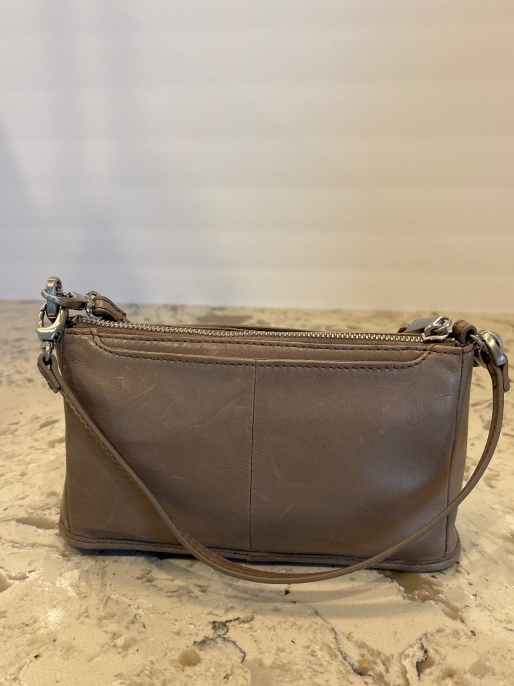 HOBO Cadence Taupe Leather Crossbody Handbag View 3